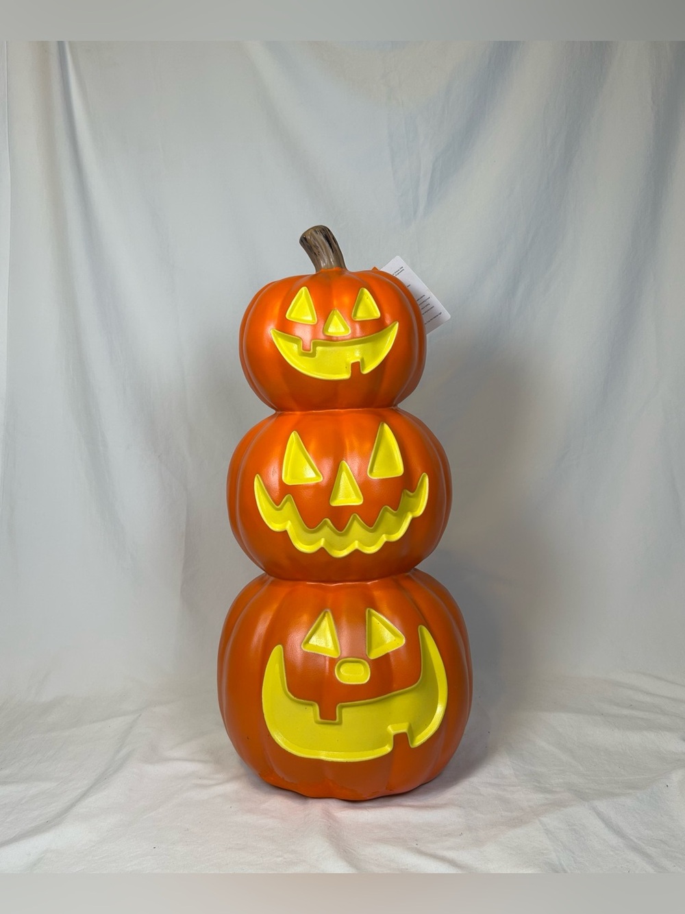 Hyde & EEK! Triple Stacked Pumpkins 20" Lighted Indoor Outdoor Halloween Decor